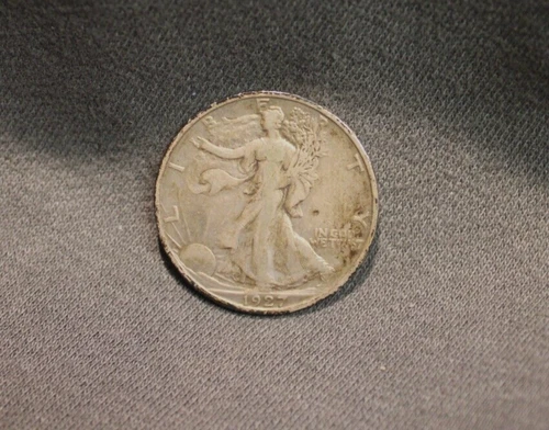 1927 S SAN FRANCISCO WALKING LIBERTY HALF DOLLAR . VF