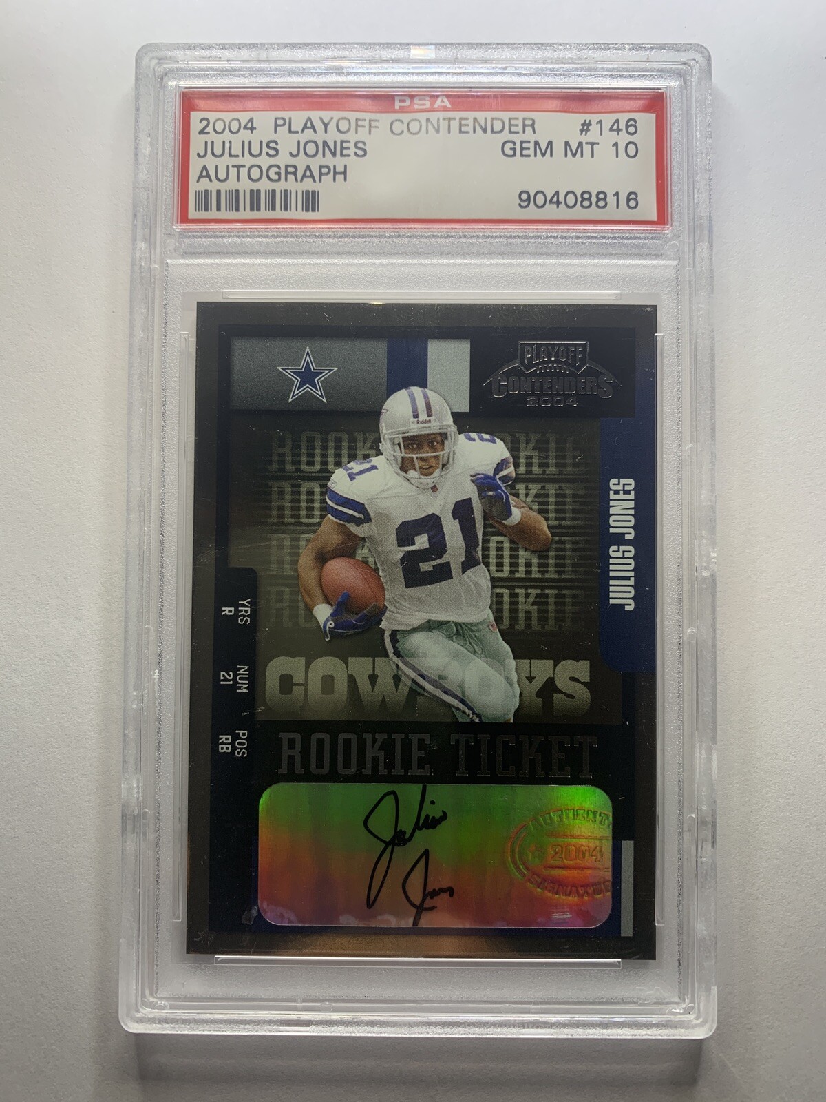 Julius Jones Playoff Contenders #146 Autograph