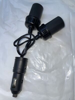 Custom Accessories 12 Volt Twin Plug-In Cigarette Lighter Sockets