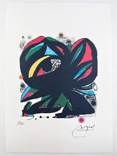 Joan Miro Original Vintage Art Print Lithograph Signed Limited with COA