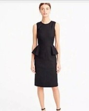 NWT JCREW 6 100% LINEN DRESS BLACK WOMEN SPRING SUMMER A O