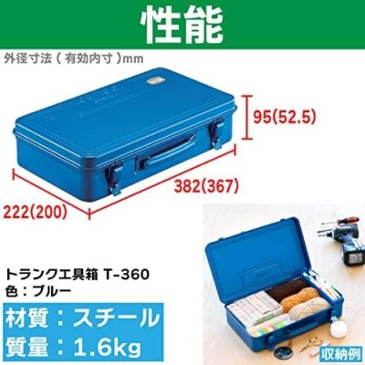 TOYO STEEL Tool Box Trunk Shape T-360 Blue Made in Japan | eBay