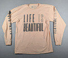 Life Is Beautiful Festival 2018 Shirt Adult Size Large Peach Long Sleeve Tee