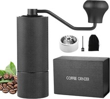 Manual Coffee Grinder CNC Stainless Steel 6 Star Conical Burr All Black