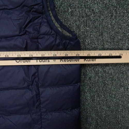 Eddie Bauer Vest Mens Small Blue Down Puffer Gilet Full Zip Pockets Insulated - Picture 6 of 8