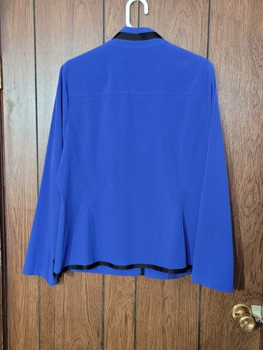 ZENERGY by Chico’s Women's Long Sleeve Ruffle Full Zip Jacket Blue Size 3 XL - Picture 5 of 12