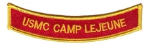 USMC Camp LeJeune Ribbon MOS Rocker Embroidered Patch