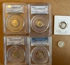 DIME lot - 4 Graded PR69 ; 2017 proof and VG+ 1956 Silver dime