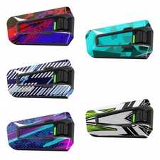 Glossy Wrap Sticker Cover x1 For Cardo Packtalk Edge Device Blue Black Green