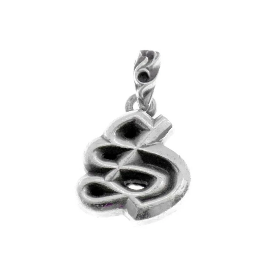 Corazones Cromados CORAZONES CROMADOS ALFABETO Dije Alfabeto S Inicial Collar Top Foto 2 de 4