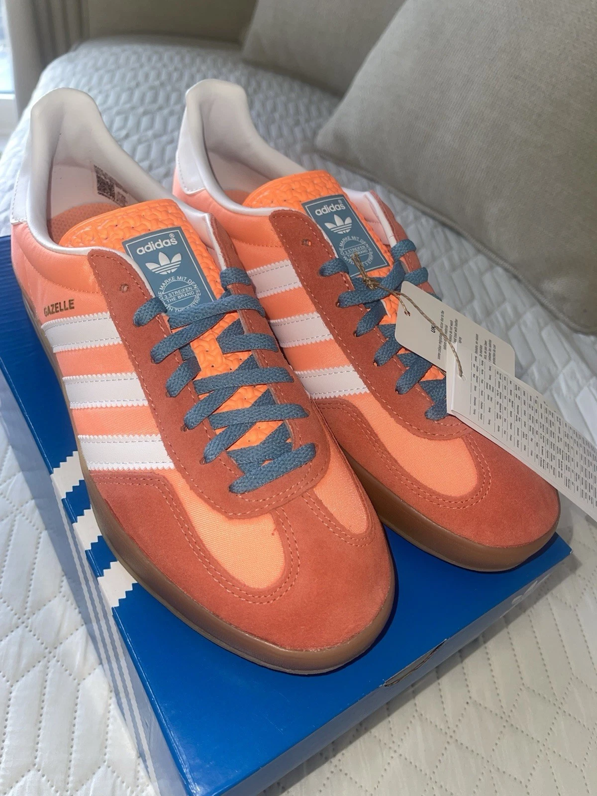 Adidas Gazelle Indoor Beam Orange Gum (HQ9016) UK8 (molto rare