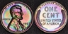 1957 PROOF Lincoln Wheat 1 One Cent MONSTER Rainbow Toning (63-74)
