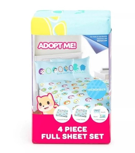 Adopt Me Kids 4-teiliges Lakenset in Originalgröße, Mikrofaser, blau, Roblox - Bild 1 von 8