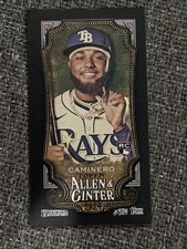2024 Topps Allen & Ginter Mini Black Border-Junior Caminero Rays RC #92