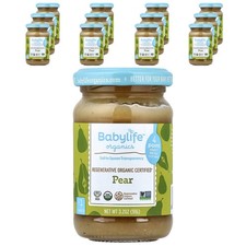 Baby Food, 4 Months, Pear, 12 Jars, 3.2 oz 91 g Each