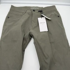 Kenneth Cole Chino 5-Pocket Tech Pants Slim Fit Men's 28 28 (27.5) Green Stretch