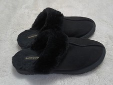 BareTraps TILLIS Knit Faux Fur Lined Slip On Round Toe Slippers Women s 8 M