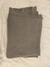 Gray Cotton Throw Blanket