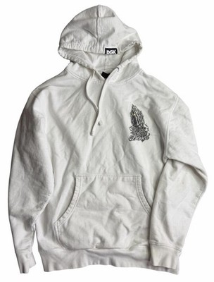 DGK Blessed Skull Hoodie White Graphic Pullover Size M Streetwear