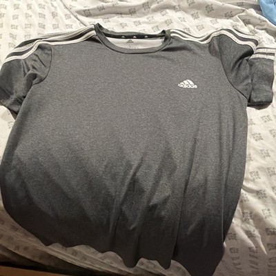 adidas AEROREADY Breathable Activewear Tee Men s L Gray Crew Neck