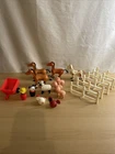 Vintage Fisher-Price Little People Farm Animals Lot pig sheep cows horse chicken