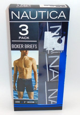 NEW MEN'S "NAUTICA LUXE 95 MODAL BOXER BRIEFS 5" INSEAM 3 PACK UNDERWEAR" READ 