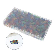 1273pcs Colorful Triangle Glass Mosaic Tiles, Tiny Mosaic Tile DIY Hobbies