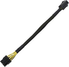 9.5 ATX 4 Pin to 8 Pin 4 4 CPU Extension Cable, Sleeved, PSU Converter, MB