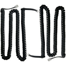 2 Pack 6P6C RJ12 Coiled Telephone Cord 2.6Ft Male to Male Phone Cable