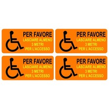 Adesivi Disabili Invalidi Kit Per Uso Esterno e Interno Auto Van Truck Camion
