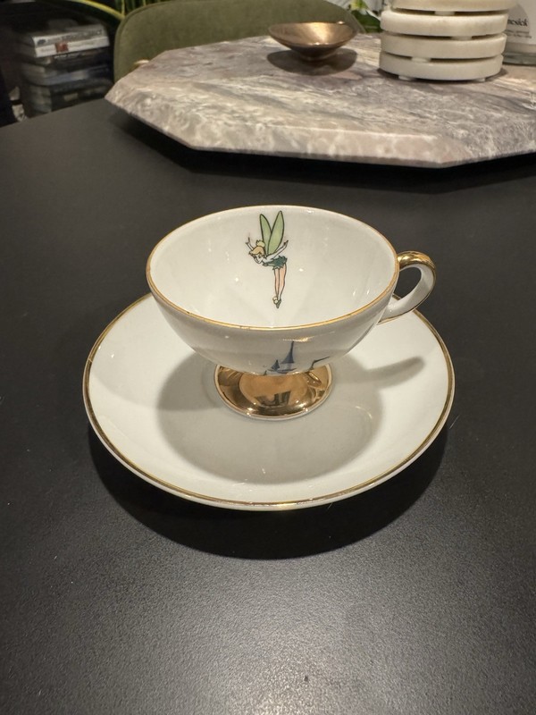 Vintage 1960's Disneyland Tinker Bell Castle Tea Cup & Saucer Set 