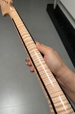 AAAA 22fret Gloss White blocks Inlay Rosewood Flame Maple Electric Guitar Neck