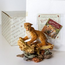 Maruri Design Kingdom of Cats KC-9706 Mountain Lion on Tree 1997 w/ Box & CoA