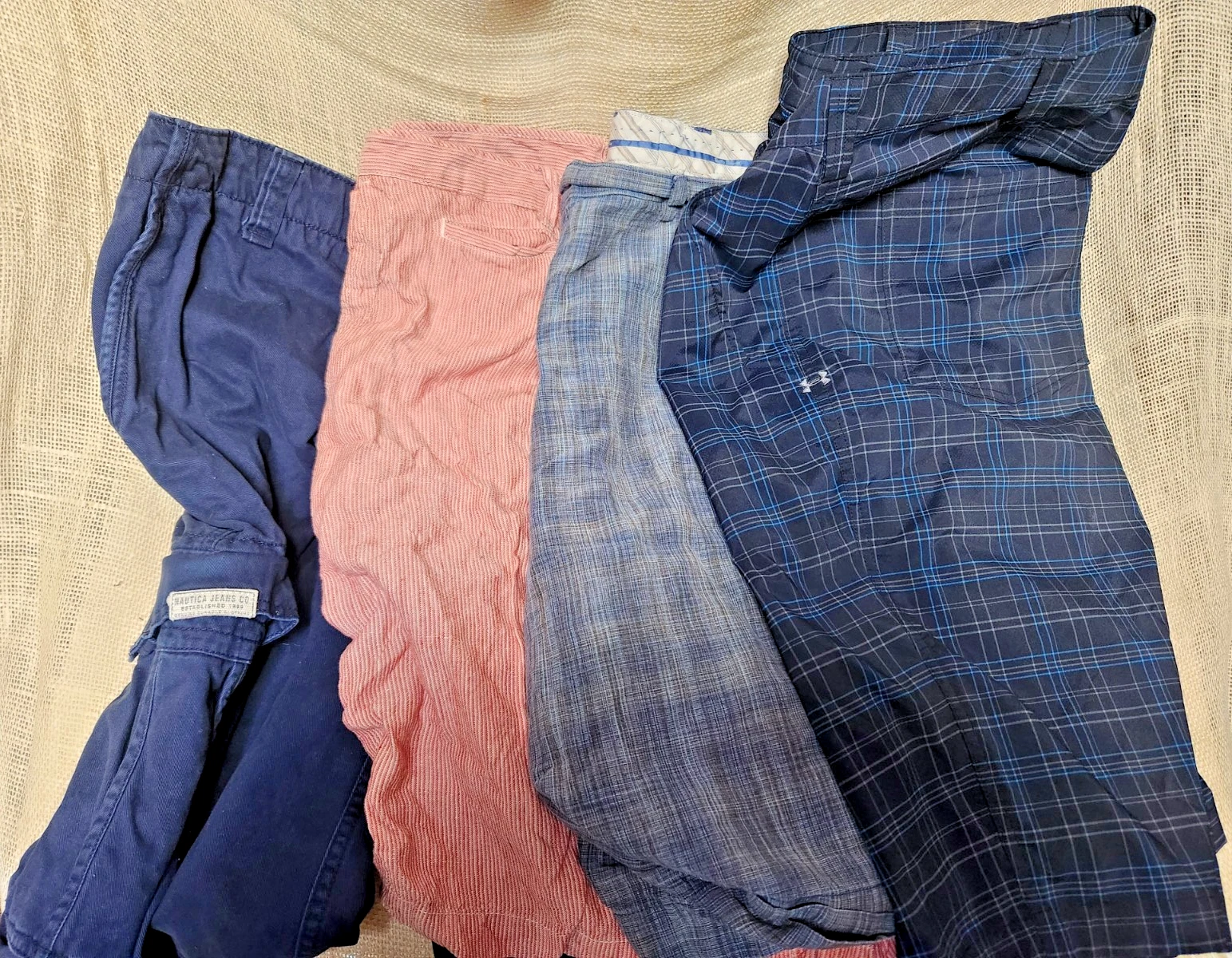 Lot of 4 Shorts, Men Size 42, 2 Tommy Bahama, Under Armor, Nautica