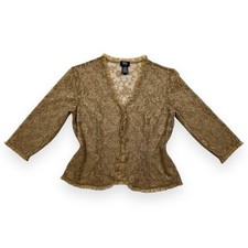 Vintage Floral Lace Blazer Blouse