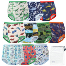 EZ Moms 10 Packs High Waist Potty Training Underwear for Boys Double Absorption
