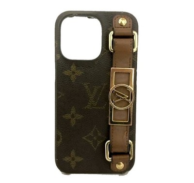 Louis Vuitton  iPhone 13 Pro Case Bumper / Buckle Dauphine Brown Monogram