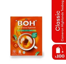 2 x boxes BOH Cameron Highlands Teabag (100s x 200g)