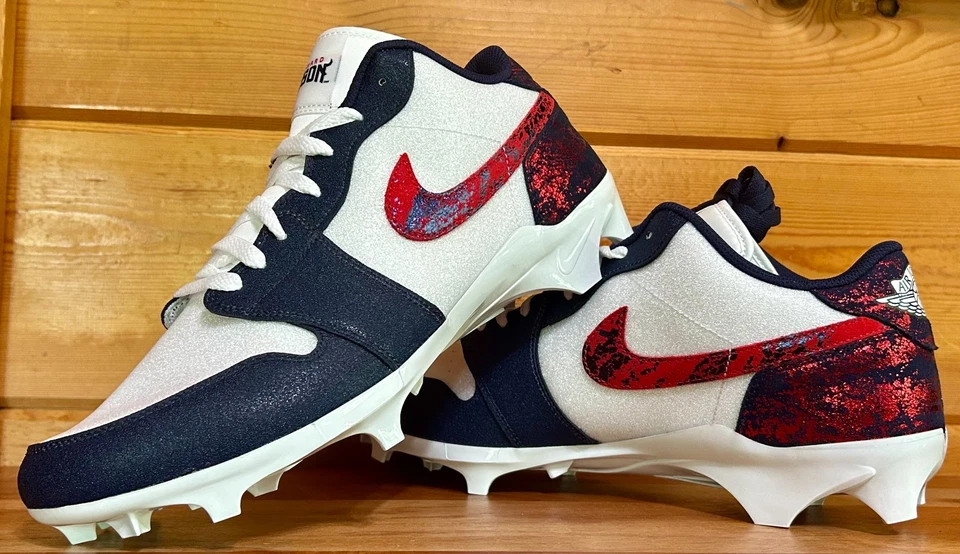 Botines de fútbol para hombre Nike Air Jordan 1 Low Alpha Menace 4 Howard Bisons talla 12 Foto 4 de 4