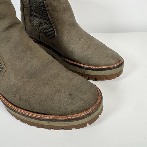 Timberland Courmayeur Valley Botas Chelsea de Cuero Verde Oliva para Mujer Talla UK 5 - Imagen 2 de 11