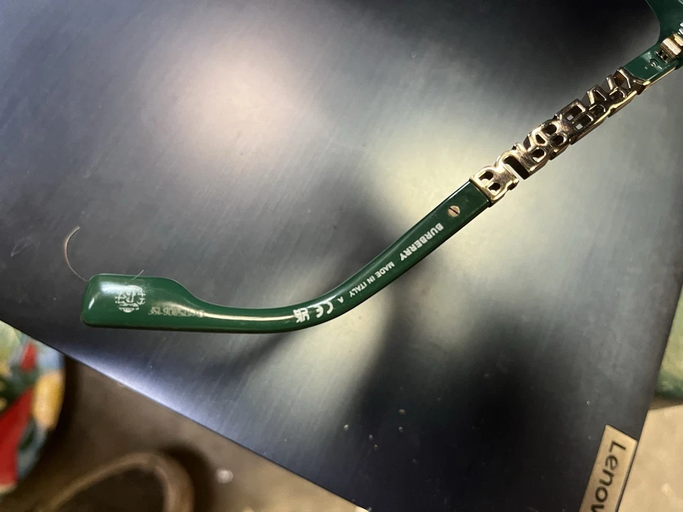 Burberry Woman’s Glasses From Italy Green with Gold Trim - Image 4 of 4