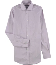 Tommy Hilfiger Mens The Flex Button Up Shirt, Purple, Small