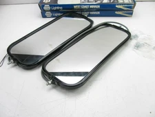 (2) Napa 161-90600 West Coast Style Heated Truck Mirrors 16"x6-1/2", Black