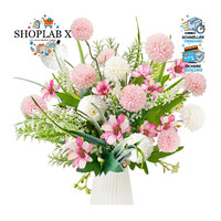 Kunstblumen Wie Echt KüNstliche Blumenstrauß Rosa Weiß Seidenblumen FüR Zimmer