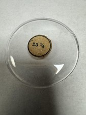 Vintage Unmarked Pocket Watch Acrylic Crystal Domed 45.85mm 23 1/4 Clear