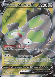Galarian Stunfisk V 184/189 Darkness Ablaze Full Art Ultra Rare