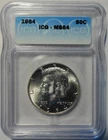 1964 Kennedy 90% Silver Half Dollar ICG MS64