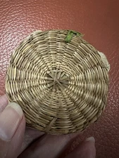 Antique Sweet Grass Sewing Needle Holder/Case Common Pin Shaker?