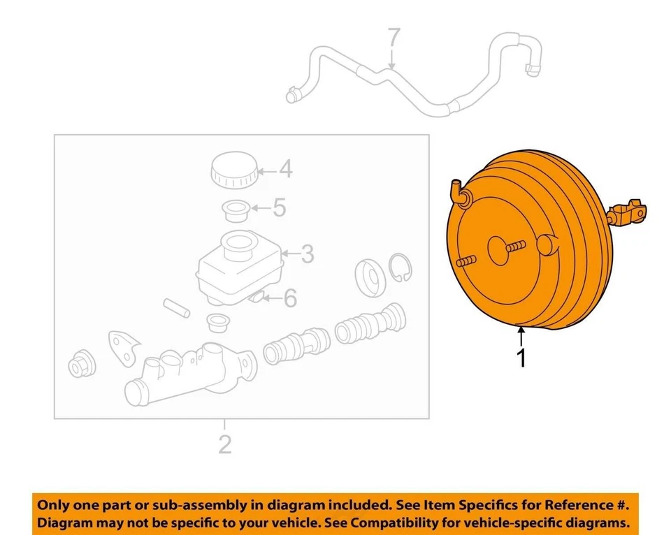 2014 Subaru Impreza Power Brake Booster OEM 92K Miles - LKQ340206000 - Image 4 of 4