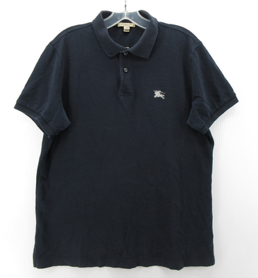 Burberry Brit Polo Shirt Men Medium Blue Golf Equestrian Knight